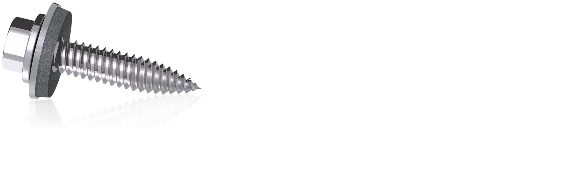 1X Dünnblechschraube Mit Sechskantkopf Und Dichtscheibe, 6,0 X 25